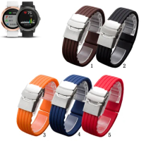 20mm 22mm Soft Silicone Band Rubber Watch Strap for Garmin Venu 3 / Venu Sq 2 / Vivoactive 4 3 / 245 645 55 255 265 / Active 5