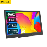 MUCAI 11.6 inch Portable Monitor 16:9 60Hz game screen 45% NTSC 250Cd/m ² Laptop Mac Xbox PS4/5 Switch Display Type-c interface