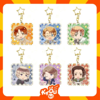 Italy | Germany | Japan | America | England | France | Russia | China Acrylic Keychain - Hetalia Wor