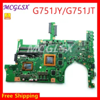 Laptop Motherboard With CPU I7 4th WITH GTX980M OR GTX970 For Asus ROG G751JY G751JT Mainboard Test 100% OK Used