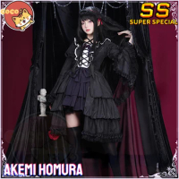 Akemi Homura Cosplay Costume Anime Puella Magi Madoka Magica Akemi Cosplay Homura Costume Black Lolita Dress Akemi Wig CoCos-SS