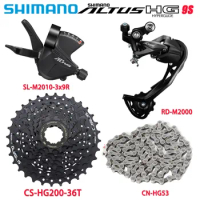 SHIMANO ACERA 9 Speed CS-HG200 Cassette Flywheel For MTB Bicycle SL-M2010-9R RD-M2000 Transmission Kit 9V CN-HG53 Chain