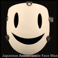 Free shipping Party Movie BLACK BULLET Kagetane Hiruko Halloween Cosplay Japanese Anime Smile Face White Mask /Resin Mask Prop