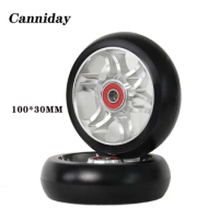 Electric Wheelchair Tires 4-inch casters Sports wheelchair wheels Medical wheelchair Solid aluminum tires all-wheel 100*30mm