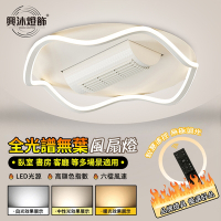 【XINGMU 興沐】臥室無葉風扇燈 全光譜護眼不刺眼屏閃滾筒式純銅電機智能靜音6檔超強風力電扇燈