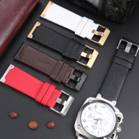 Genuine Leather Watchband Bracelet For Diesel DZ4283 DZ4305 DZ4290 DZ4292 Series Strap Men's and Women's Watch Accessories 26mm