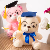 Graduation Bear Plush Toy Cute Teddy Bear Soft Doll Boys Girls Students Graduation Gift