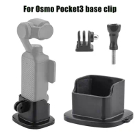 1 Set For Osmo Pocket3 Adapter Border Base Back Clip Lightweight Portable Riding Holder Base Action Camera Gimbal Accessories