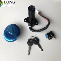 Motorcycle 6 Wire Ignition Switch Lockset direction of the lock Fuel Tank Cover Key For QJ125 LF125 125CC