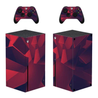 Red Geometry For Xbox Series X Skin Sticker For Xbox Series X Pvc Skins For Xbox Series X Vinyl Sticker Protective Skins 1
