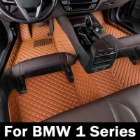 Car Floor Mats For BMW 1 Series MK2 F20 2012~2019 Carpets Rugs Protective Pad Luxury Leather Mat Car Accessories 116i 118i 116d