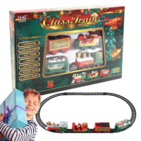 Electric Train Set Electric Train Toy Set With Train Tracks DIY Assembling Educational Toys Fun Rail Car Building Toys Gifts For