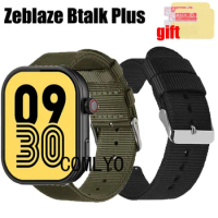 3in1 Wristband for Zeblaze Btalk Plus Smart watch Strap Band Nylon Canva Belt Screen Protector film