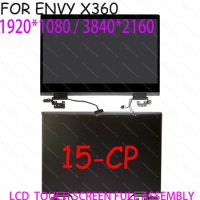For HP Envy x360 15-CP Series FHD Laptop LCD Touch Screen Replacement Full Assembly With Hinges L25821-001 L23792-001