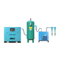 Factory price air compressor 22kw/30/8bar Industrial Screw Air-compressors with tank and air dryer