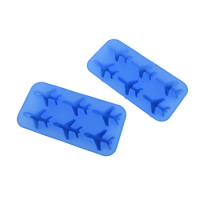 1PCS Cake Mold Large Ice Cube Tray Pudding Mold 3D Aircraft Silicone 6-Cavity DIY Ice Maker Household Use Cream Tools
