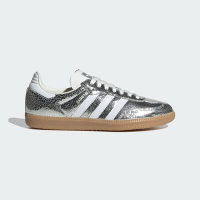 ADIDAS ORIGINALS 愛迪達 阿迪達斯 三葉草 經典 金屬感 女休閒運動鞋-銀白色 SAMBA OG W-JR0035