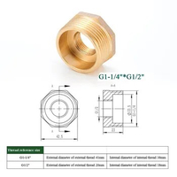 1 pcs brass adapter brass pipe joint pipe joint connector, joint, male to female thread G1/8-G1-1/4"