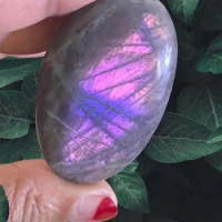 1kg natural purple labradorite palm stone crystal purple labradorite palm for sale