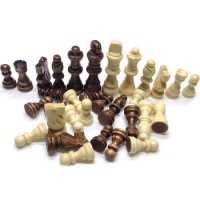32pcs International Chess Pieces Wood Chess Game Replacement