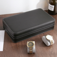 手錶盒 皮質拉鍊式手錶收納盒便攜創意首飾盒手錶盒商務收藏展示盒禮品盒【MJ3903】