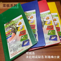台灣製 塑膠 多色 料理板 45*30公分 厚2公分 顏色食材分類 沾板 砧板 切菜板
