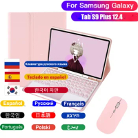 Tablet Keyboard Case for Samsung Galaxy Tab S9 Plus 12.4 2023 Case with Bluetooth Keyboard Mouse Combo for Galaxy Tab S9 SM-X610