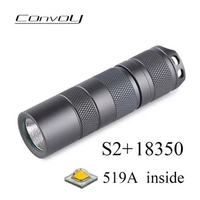 Convoy Gray S2 Plus with 519A Led 18350 Flashlight Torch High Powerful Multicolour Flash Light Camping Lamp Outdoor sports