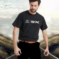 เสื้อยืดแขนสั้นพรีเมี่ยม ผ้าฝ้าย 100% พิมพ์ลาย Glock ใหม่ 19X สำหรับแฟนทหาร ชาย เหมาะสำหรับเป็นอนุสร