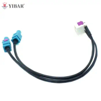 Radio Adaptor Antenna Audio Cable Two Female - 2 Fakra Antenna Adaptor For Vw For