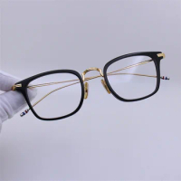 Prescription Eyeglasses Frame Thom Brand Alloy Square Titanium Acetate Glasses Frame Men Women Optical Myopia Spectacles TBX905