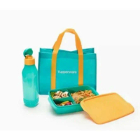 Tempat bekal makan tupperware coolteen lunch box set cool teen