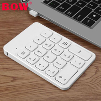 小鍵盤BOW航世蘋果電腦無線藍牙數字筆記本usb有線外接便攜充電