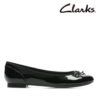 【Clarks】女鞋 Couture Bloom 全皮面蝴蝶結飾舒適平底鞋 娃娃鞋(CLF15475D)