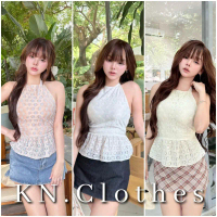 KN.Clothes เสื้อคล้องคอ ผ้าปักดอกไม้ แต่งชายระบาย Nusa.Style คําแนะนําผลิตภัณฑ์ใหม่ของเดือนนี้