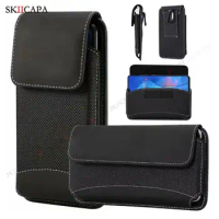 Phone Pouch Oxford Holster for Motorola Edge 40 Pro 40 Neo Edge 30 Lite X30 S30 G84 G54 G14 G73 X40 Belt Clip Cover Leather Case