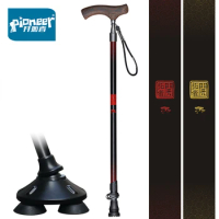 Pioneer Wood T Handle Walking Sticks For Tourism Cane Trekking Nordic Walking Pole Hiking Crutches Bar Ultralight