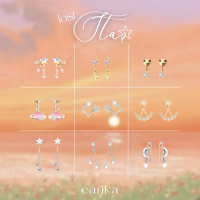 คลังสินค้า earika.earrings - lost star collection ต่างหูห้อยเงินแท้รูปดาว ผิวแพ้ง่ายใส่ได้