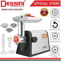 DESSINI ITALY 2000W Penggiling Daging Elektrik Stainless Steel Pembuat Sosis Blender Chopper Mixer M