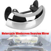 Safety Rearview Mirror Wide Angle Auxiliary Blind Spot Mirror Motorcycle Windscreen 180 Degree