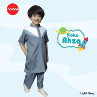 BAJU KOKO ANAK LAKI-LAKI LENGAN PENDEK KURTA AHZA SET FASHION MUSLIM PRIA KATUN COWO UMUR 4 5 6 7 8 