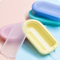Kids Silicone Ice Cream Mould with Cover Homemade Mini Popsicle Tray DIY Ice Maker Dessert Summer Party Supplies Kitchen Tools