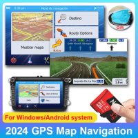 2024 GPS offline map 32GB micro SD cards for Vw GOLF 5 PASSAT B6 CC Radio Android system GPS Navigation Europe/Rus/spain/France