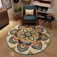 地毯 北歐民族風波西米亞圓形地毯客廳茶幾毯臥室床邊毯吊籃轉椅子地墊