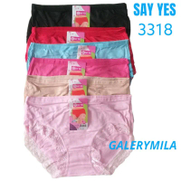 New 12PCS_SAY YES CELANA DALAM WANITA MODEL RENDA/ CD WANITA SUPER SOFT/ SAY YES 3318 - 3358