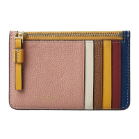 【TORY BURCH】拼接皮革卡夾零錢包