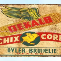 DeKalb Chix Corn seed farm decor metal tin sign nostalgic retro decoration