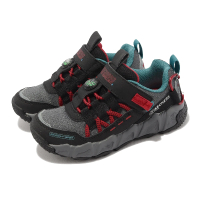 【SKECHERS】童鞋 Velocitrek-Pro Scout 黑 紅 防潑水 運動鞋 侏儸紀 中童 指北針(406423LBKRD)