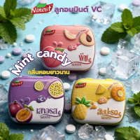 Ninest ลูกอมมิ้นต์ ลูกอมดับกลิ่นปาก มิ้นต์ รสผลไม้ (14กรัม) Sugarfree พีช สับปะรด เสาวรส ขนมเทศกาล ใ