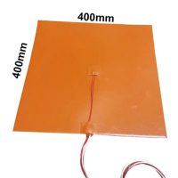 Silicone Heater for 3D Printer, Bed Pad, Adhesive, NTC 100K 3950, 400x400mm, 1400W, 240V